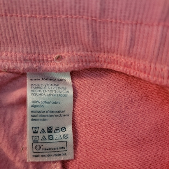 TOMMY JEANS Unisex Pink Tye Die 100% Cotton Short Size XXL Elastic Waist Pockets - Picture 8 of 12